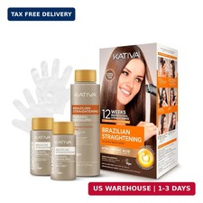 KATIVA Brazilian Keratin Treatment Kit at home Formaldehyde Free Hair Straighten
