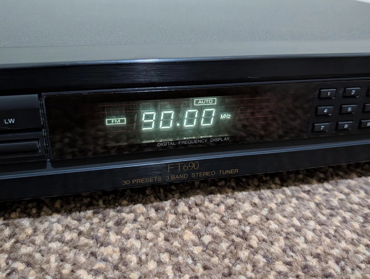 Sintonizador estéreo digital sintetizado vintage Philips FT690/05R AM FM HiFi separado