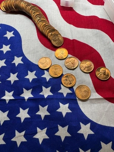 1942 D LINCOLN WHEAT CENT GEM BU FROM ORIGINAL ROLL SEALED 2/25/07 OPENED TODAY