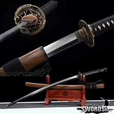 Brass Fittingsclay Tempered Japanese Sword Samurai Katana T10 Steel Shrimp Tsuba