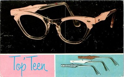 Top' Teen GLASSES, Pathway Optical Products, NEW YORK, Advertising Postcard