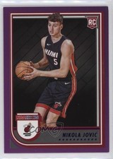 2022-23 Panini NBA Hoops Rookies Purple Nikola Jovic #256 02l5