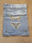NEW DRAWSTRING, EMBROIDERED  LINGERIE/SHOE TRAVEL BAG — photo 1