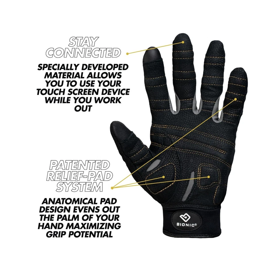 Мужские тренировочные перчатки Bionic Beastmode на все пальцы для тренажерного зала большие - Изображение 3 из 4