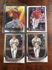 2025 Bowman Chrome + Topps Mike Trout 4 Card Lot LA Angels Base + Meteoric Rise