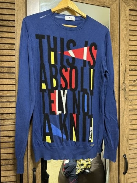 Men Iceberg Sweater Multicolor Cotton 38