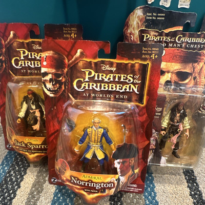 Disney Pirates At World's End & Dead Man s Chest figures x3