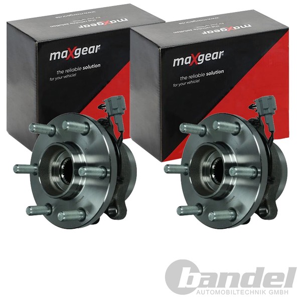 2X Maxgear RADLAGER-SATZ Vorne Passend FÜR Nissan NP300 Links+Rechts-image