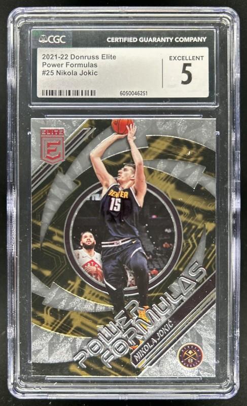 2021-22 Panini Donruss Elite Nikola Jokic Power Formulas #25 Nuggets CGC 5