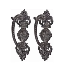 Sungmor Cast Iron Door Handles Rustic Barn Gate Cabinet Shed Closet Pull Handles