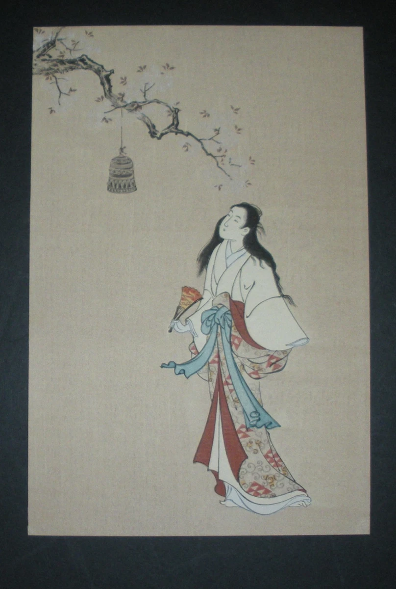 日本畫 額 版畫 古美術 長 41cm 日本木刻版画| eBay