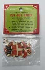 Vintage 1982 Mary Lillemoe For Merrimack Cut Out Santa Miniature Paper Dolls 