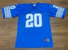 Vintage Barry Sanders #20 Detroit Lions Blue Silver Reebok Jersey Mens Size L