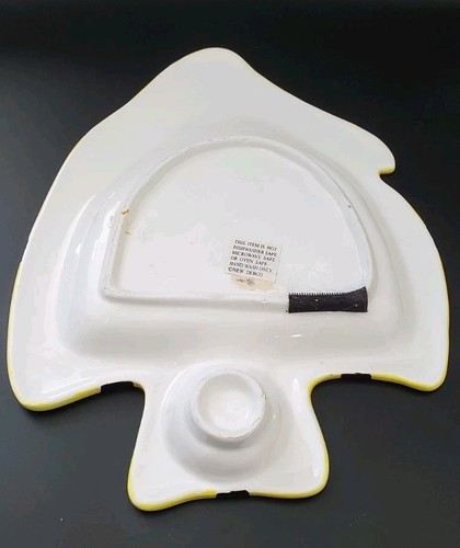 Whimsical Tropical Fish Shaped Tray With Shrimp Dip Cup Ceramic Chip & Dip - Picture 8 of 15