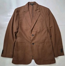 Banana Republic brown Cotton/ Linen Unstructured Men Sport Coat blazer Sz 40R US