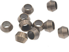 10Pcs Brass Lanyard Beads for Knives Paracord, EDC Vintage Mens Copper Beard Bea