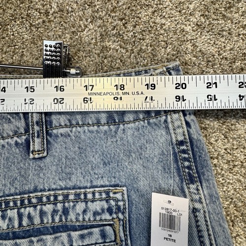 Old Navy Drapey Denim High Rise Baggy Wide Leg Blue Jeans Womens 18 Petite NWT - Picture 5 of 9