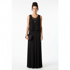 Calvin Klein Black Crochet Top Sleeveless Maxi Long Dress 4
