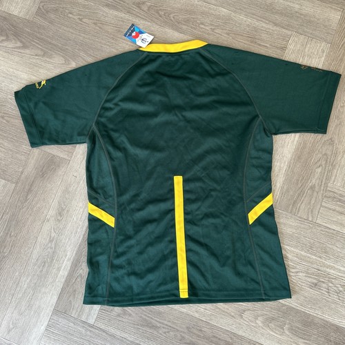 Asics South Africa Rugby Jersey Mens Green World Cup Japan 2019 Size Medium New - Picture 7 of 8