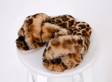 EMU Australia Mayberry Slippers Chestnut Leopard Women's Size 10 W12250