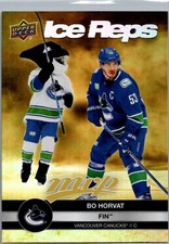 2023-24 Upper Deck MVP #IR-23 Bo Horvat / Fin The Whale Ice Reps Gold