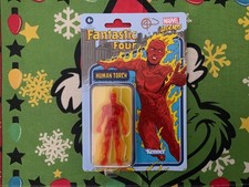 Hasbro Marvel Legends Retro Human Torch Kenner 3.75 New Figure Fantastic 4