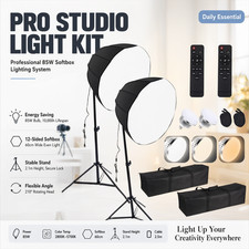 2sets Softbox Photography Lighting Kit Soft Box 85W 2800K 5700K Light
