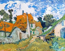 Vincent van Gogh Street in Auvers sur Oise Giclee Print on Canvas 8x10 Wall Art