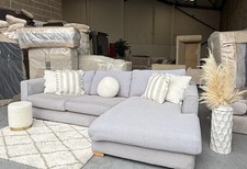 Light Blue Made.com Corner Sofa Chaise In Good Condition And I Can Deliver