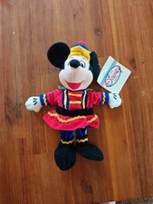 Disney Store Vintage Holiday Nutcracker Mickey Mouse Bean Bag Plush With Tag