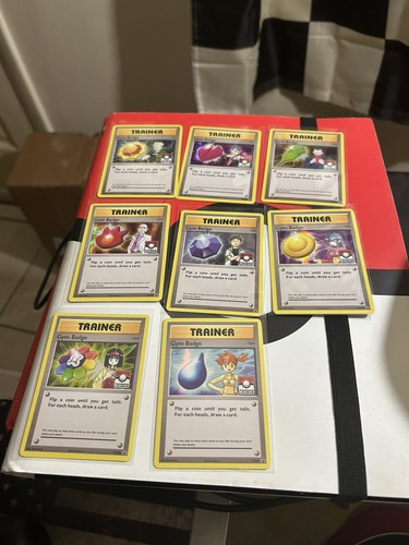 Kanto 8 Gym Badge Pokemon League HOLO BLACK STAR PROMO XY203-XY210 COMPLETE SET