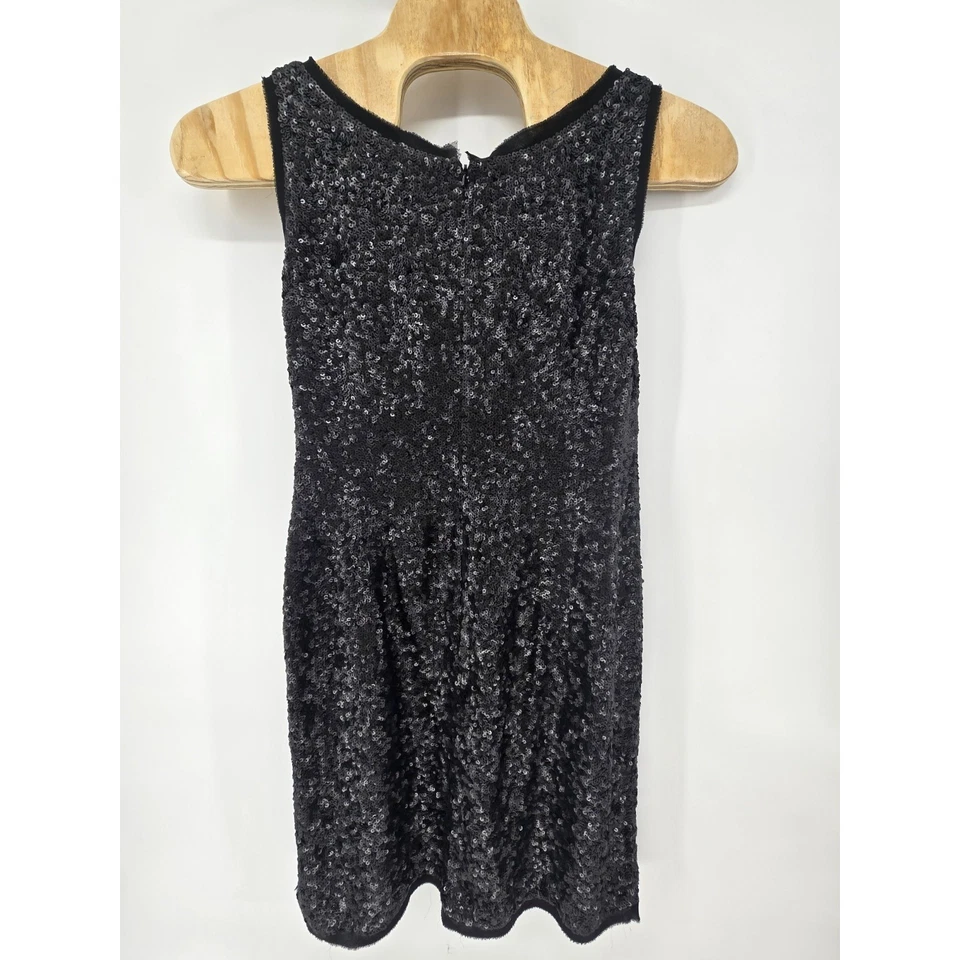 Vestido Vaina Talbots Mujer Lentejuelas Completo Seda Negro Cóctel Noche Fiesta 18* Foto 4 de 4