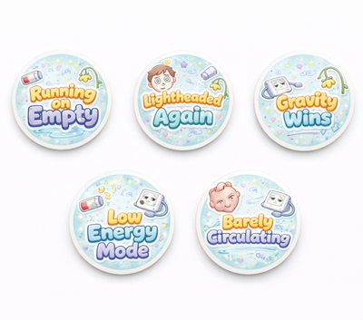 #ad #ad Low Blood Pressure Funny Badge Keyring Dizzy Humour Gift 38mm 45mm BP Joke GBP 2.90