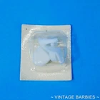 Vintage Barbie Doll Sized White Clone OT Heels / Shoes Hong Kong MINTY ~ 1960's