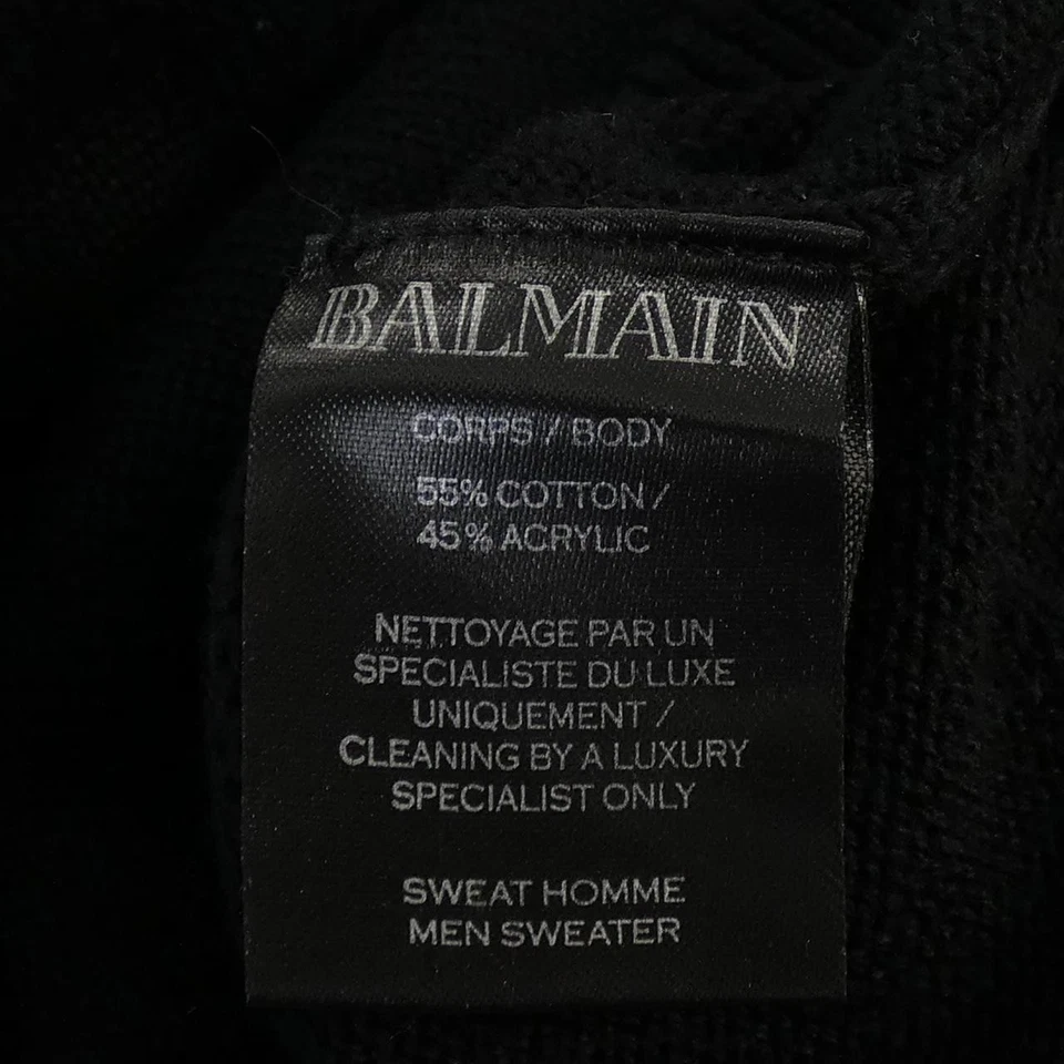 Authentic BALMAIN Knitwear  #241-003-952-0529 - Image 3 of 4