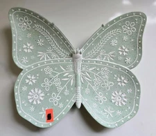 Creative Co-op Resin Butterfly Decorative Trinket Dish 9 In New With Tag Green 
