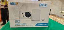 Pyle 6.5 Inch Wall Mount Waterproof Speaker System White 2 Pack PDWR61BTWT