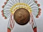 1871 Indian Head Cent,  Bold N,  Looks XF-AU