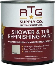 RTG Shower & Tub Refinishing Paint (Cream), 1 32 Fl Oz (Pack of 1), Cream 