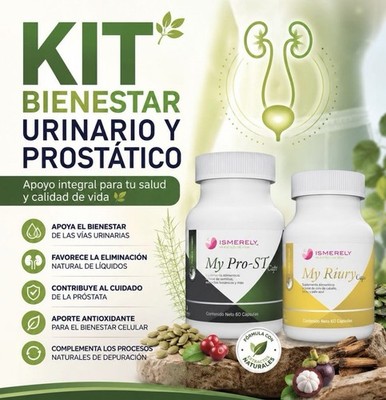 Ismerely My RIURY,PRO ST,desinflama vias urinarias, riñones,prostata