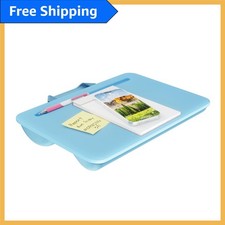 Modern Sky Blue Compact Lap Desk - Travel-Friendly with Built-In Organization
