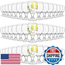 Patelai 48x Clear 13.5 oz Stemmed Water Goblet Glasses - Juice Wine Beer