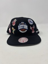 Mitchell & Ness NBA Eastern Conference Patch Snapback Hat Multi Team Logos Black
