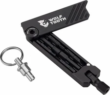 Components 6-Bit Hex Wrench Multi-Tool Black Bolt with Keyring, One Size