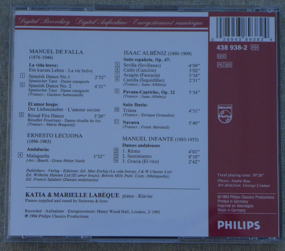 KATIA & MARIELLE LABEQUE - ESPAÑA ! - DE FALLA, ALBÉNIZ, INFANTE, LECUONA - Bild 2 von 4