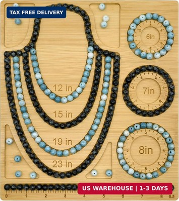 Petoysoso Bead Boards for Jewelry Making, Bamboo Beading Board for Bracelet & Ne