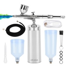 32PSI Airbrush Kit with Air Compressor, Portable Cordless Auto Airbrush Gun K...