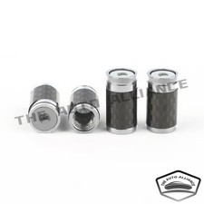 Carbon Fiber 4-pcs Car Tire Valve Stem Caps Leakproof Auto Rim Wheel Carbon Fiber 4-pcs Car Tire Valve Stem Caps Leakproof Auto Rim Wheel