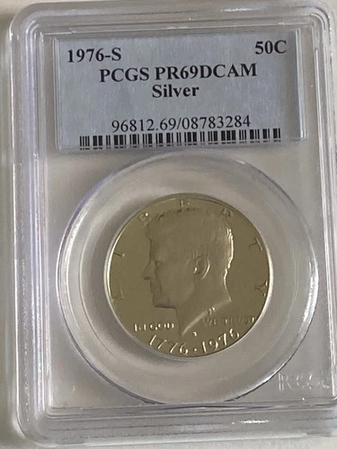1976 S PCGS PR69 DCAM Proof - Silver Kennedy Half Dollar 50c US Coin