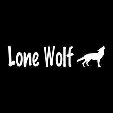 Lone Wolf Wolves Decal Sticker White Die Cut Vinyl